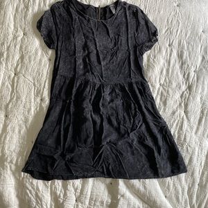 f21 black wash babydoll dress